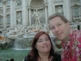 Tami and Chris at the Trevi Fountain