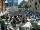 Tami in front of the Spanish Steps